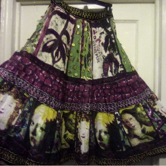 Artisan Skirt Batik Screenprint Museum Italy - Picture 14 of 14